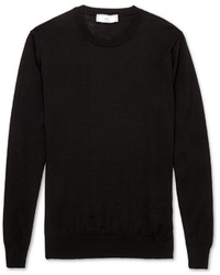 Мужской черный свитер с круглым вырезом от Ami