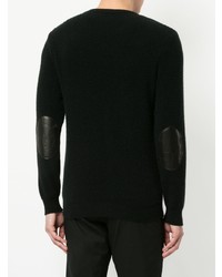 Мужской черный свитер с круглым вырезом от Zambesi