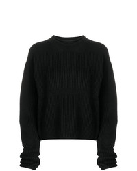 Женский черный свитер с круглым вырезом от Andrea Ya'aqov