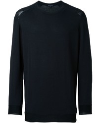 Мужской черный свитер с круглым вырезом от Ann Demeulemeester