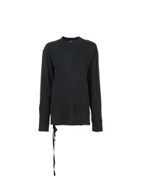 Женский черный свитер с круглым вырезом от Ann Demeulemeester