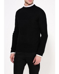 Мужской черный свитер с круглым вырезом от Another Influence