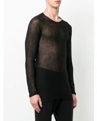 Мужской черный свитер с круглым вырезом от Label Under Construction