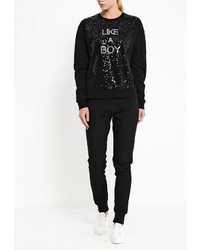 Женский черный свитер с круглым вырезом от Armani Jeans