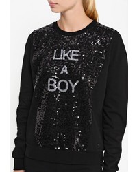 Женский черный свитер с круглым вырезом от Armani Jeans