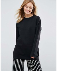 Женский черный свитер с круглым вырезом от Asos