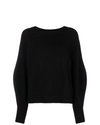 Женский черный свитер с круглым вырезом от Aspesi