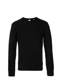 Мужской черный свитер с круглым вырезом от Aspesi
