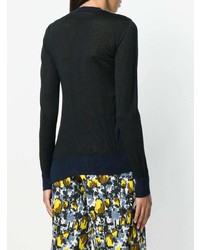 Женский черный свитер с круглым вырезом от Marni