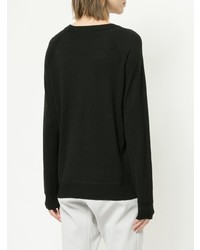 Женский черный свитер с круглым вырезом от Jac+ Jack