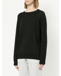 Женский черный свитер с круглым вырезом от Jac+ Jack