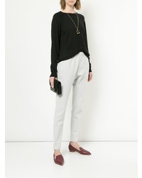 Женский черный свитер с круглым вырезом от Jac+ Jack