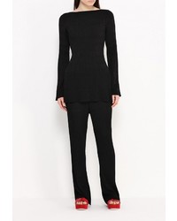 Женский черный свитер с круглым вырезом от Atos Lombardini