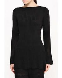 Женский черный свитер с круглым вырезом от Atos Lombardini