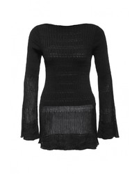 Женский черный свитер с круглым вырезом от Atos Lombardini