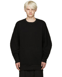 Мужской черный свитер с круглым вырезом от Attachment