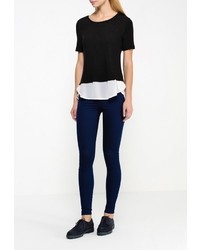 Женский черный свитер с круглым вырезом от Aurora Firenze