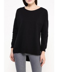 Женский черный свитер с круглым вырезом от Aurora Firenze