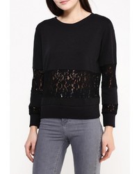 Женский черный свитер с круглым вырезом от Aurora Firenze