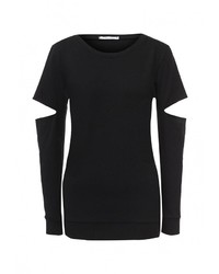 Женский черный свитер с круглым вырезом от Aurora Firenze