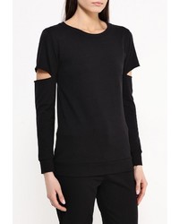 Женский черный свитер с круглым вырезом от Aurora Firenze