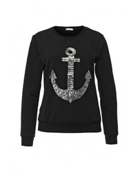 Женский черный свитер с круглым вырезом от Aurora Firenze