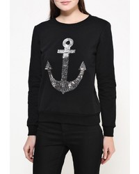 Женский черный свитер с круглым вырезом от Aurora Firenze