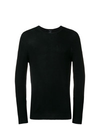 Мужской черный свитер с круглым вырезом от Avant Toi