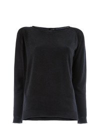 Женский черный свитер с круглым вырезом от Avant Toi
