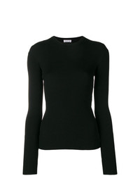 Женский черный свитер с круглым вырезом от Balenciaga
