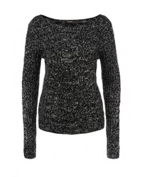 Женский черный свитер с круглым вырезом от Baon