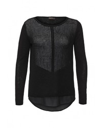 Женский черный свитер с круглым вырезом от Baon
