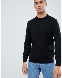 Мужской черный свитер с круглым вырезом от Barbour International