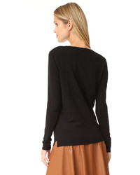 Женский черный свитер с круглым вырезом от 525 America