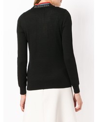 Женский черный свитер с круглым вырезом от Burberry