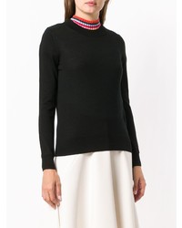 Женский черный свитер с круглым вырезом от Burberry