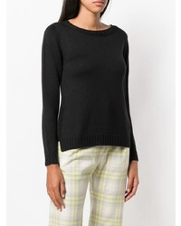 Женский черный свитер с круглым вырезом от Blanca