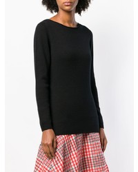 Женский черный свитер с круглым вырезом от Blanca