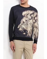 Мужской черный свитер с круглым вырезом от Befree