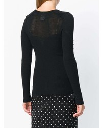 Женский черный свитер с круглым вырезом от Pinko