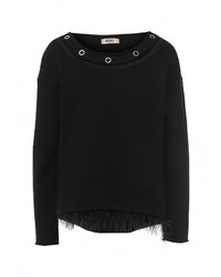 Женский черный свитер с круглым вырезом от Besh