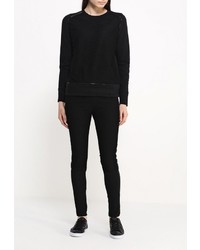 Женский черный свитер с круглым вырезом от Bikkembergs