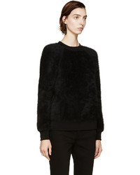 Женский черный свитер с круглым вырезом от Balmain