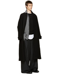 Мужской черный свитер с круглым вырезом от Yang Li