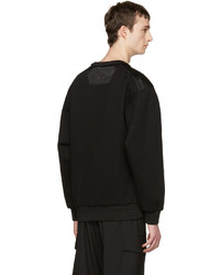 Мужской черный свитер с круглым вырезом от Juun.J