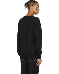 Мужской черный свитер с круглым вырезом от Miharayasuhiro