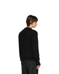 Мужской черный свитер с круглым вырезом от Random Identities