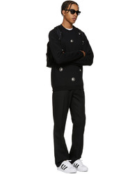 Мужской черный свитер с круглым вырезом от Versus