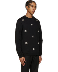 Мужской черный свитер с круглым вырезом от Versus