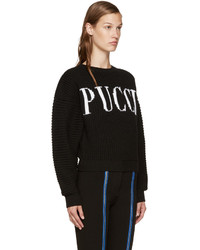 Женский черный свитер с круглым вырезом от Emilio Pucci